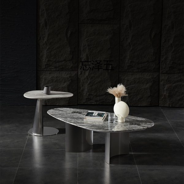 Light Luxury Minimalist Round Marble Coffee Table – Modern & Elegant