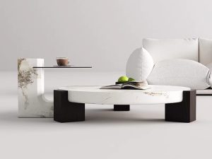 Italian Light Luxury Marble Coffee Table – Elegant & High-End Design