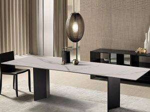 طاولة طعام Rock Board بتصميم إيطالي – فخامة عصرية بسيطة للفيلات والمنازل