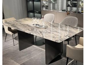 Seine River Linha Natural Marble Dining Table – Italian Luxury in a Rectangular Masterpiece