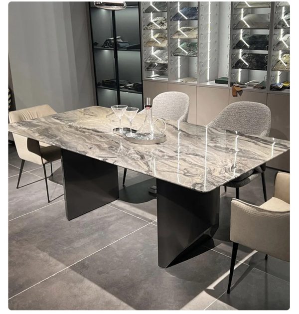 Seine River Linha Natural Marble Dining Table – Italian Luxury in a Rectangular Masterpiece