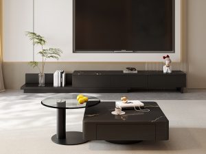 Rock Plate Square Coffee Table – Elegant & Durable Design