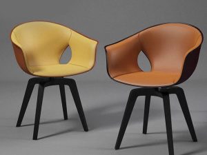 Designer Italian Solid Wood Dining Chair – Versatile and Elegant Swivel Chair for Home or Office