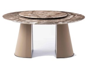 Italian Light Luxury Round Dining Table and Chair Set – Modern Minimalism with High-End Elegance