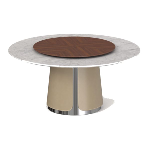 Light Luxury Italian Marble Round Dining Table and Chair Set – Modern Minimalism with High-End Elegance