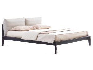 Italian Minimalist Modern Leather Soft Bag Bed - Luxurious Retro Cowhide Leather Bed for Household Bedrooms