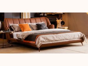 Simple Luxury Leather Bed - Modern Dual Bed for Master Bedroom