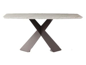 طقم طاولة وكراسي مطعم من الرخام المصنوع من الفولاذ المقاوم للصدأ – فخامة حديثة لمساحات تناول الطعام