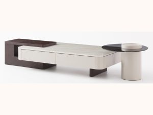 طقم طاولة قهوة روك بلات خفيف الوزن وفخم - مزدوج الاستخدام وأنيق