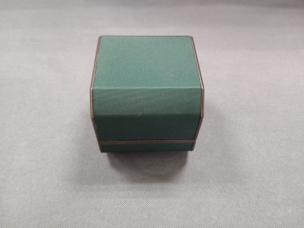 Dark Green Flat Open Octagonal Ring Jewelry Package Box