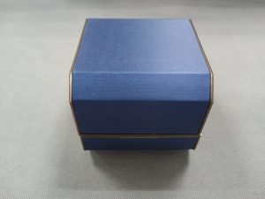 Blue Flat Open Octagonal Pendant Jewelry Package Box