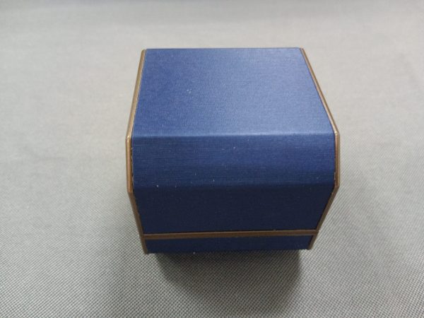 Blue Flat Open Octagonal Ring Jewelry Package Box