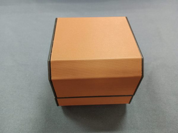 Orange Flat Open Octagonal Pendant Jewelry Package Box