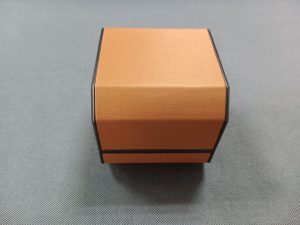 Orange Flat Open Octagonal Ring Jewelry Package Box