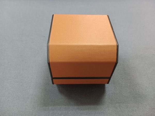 Orange Flat Open Octagonal Ring Jewelry Package Box